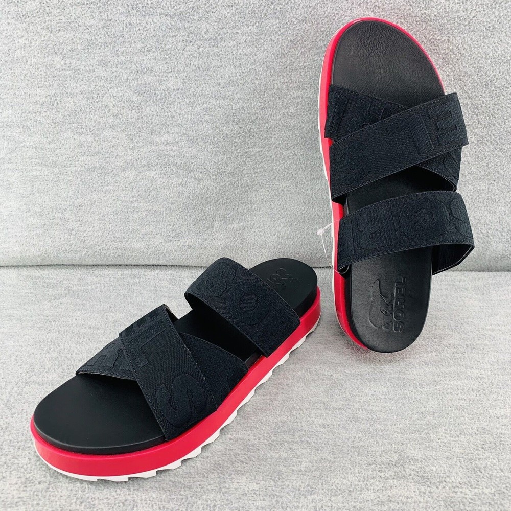 SOREL - Roaming Sport Slide Sandals Black/Pink Womens Size 12 NEW